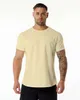 Lu Lu Outdoor Mens Tee Shirt Mens Luluemon Yoga Outfit Snabbt torr Svett Wicking Sport Short Top Male Short Sleeve For Fitness Wholesale