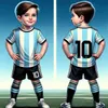 Maillots de football pour garçons Ronal_do 10 et 7 Jersey pour enfants Mess_i Football Youth Shirt Cadeau Enfants 3 Pièces Ensemble 240315