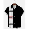 Men's Casual Shirts Daily Fashion Men Women Stripe Musical Note Print Street Hip Hop T-shirt Homme Oversized Short-sleeved Male Tops