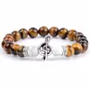 Strand Fashion Musical Note Charm Armband Men Boho Jewelry Natural Stone India Agates Pärlor Armband Bangles For Women Gift