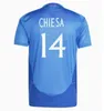 S-XXL 2024 2025 Camisetas de fútbol de Italia SCAMACCA INMOBILE CHIESA camisetas de fútbol JORGINHO BARELLA BASTONI VERRATTI Maglia Italia fans versión del jugador kit para niños adultos