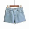 Women's Shorts Fashion Summer Half Women Denim High Waist Blue Wide Leg Pants Streetwear Jeans Womens