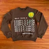 2024 BROWN CREWNECK Män kvinnor högkvalitativa tröja långärmade tröjor