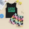 Clothing Sets Baby Boy Beach Po Outfit Letter Tank Top Sleeveless Shirt Hawaiian Shorts Set Toddler Infant Summer Casual Clothes