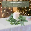 Decorative Flowers 2 Pcs Simulated Garland Ring Eucalyptus Wreath Small Silk Cloth Table Centerpieces For Wedding Tabletop Decoration Rings