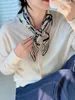 Double-Sided Cashmere Scarf Warm Soft Square Bandanas Women Wool Hand Rolled Shawl Bag Hair Neck Belt Decoration Accessories 70CM Belt