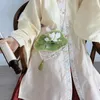 Sacos de ombro Xiuya estilo chinês moda crossbody saco de lótus folha forma flores bordado pérola corrente carteira elegante vintage