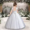 614 Years Teen Girls Long Dress Bridesmaid Kids Dresses Children Princess Party Wedding Prom Gown Formal Occasion Bow 240313