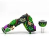 1pc,20cm/7.9in,Glass Hammer Pipe With Glow In Dark,Glass Water Pipe,Monster Bong,Glass Hookah,Polymer Clay Cartoon Pattern Glass Smoking Item,Smoking Accessaries