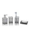 Set di accessori da bagno 1 Kit da bagno Shampoo Dispenser di sapone per le mani Tazza per spazzolino Liquido ricaricabile Parti di ricambio per doccia