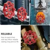 Kök kranar 6 st grind ventil handtag dekor metall hjul gjutjärn runda dekorativa avstängningsdelar montering