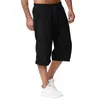 Pantaloni da uomo Primavera Estate Pantaloni sportivi in cotone Abbigliamento sportivo da jogging Uomo Casual Allentato Beach Jogger Capri Pantaloni uomo Y2k Vestiti Pantalones