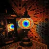 Lampade da tavolo Lampada marocchina Mano retrò Esotica Camera da letto Soggiorno Decorativa