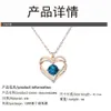 Longrui – collier en or Rose pour femmes, pendentif avec douze pierres de naissance, personnalité de haute qualité, premier lot d'ornements