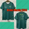 Summer Green 2024 Nowy samochód wyścigowy F1 Aston Martin Racing Team Edition Racing Suit Krótkie rękawowe koszulki Green T-shirts Owwajne koszule z koszulek polo