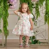 Robes de fille Robe de bébé 1er anniversaire fête baptême rose vêtements 9 12 mois enfant en bas âge tenues moelleuses Bebes Floral Tulle né robes