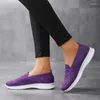 Wanderschuhe Mesh Atmungsaktive Turnschuhe Frauen Licht Komfortable Slip Auf Flache Beiläufige Damen Loafers Socken Zapatillas Mujer