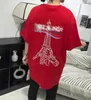 24女性用Tシャツウェーブタワーレター印刷