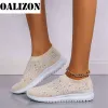 Loafers Flats Sports Shoes Sneakers 2022 Новый весенний летний дизайнер -дизайнерский дизайнер Crystal Mesh Casual уютные лоферы бег дышащие вулканизированные туфли