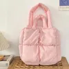 Дизайнерская мягкая сумка на шнурке, хлопковая сумка на плечо, большая вместительная нейлоновая сумка-шоппер, женский тренд, зимний бренд