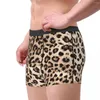 Underpants Sexy Leopard Padrão Boxer Shorts para Homens 3D Impresso Masculino Animal Pele Cueca Calcinhas Stretch