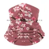 Bérets en forme de cerisier japonais, bonnet en tricot, fleurs asiatiques, fleurs roses