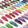 Épingles à cheveux colorées en forme de goutte d'eau pour femmes et filles, Barrettes douces, accessoires pour cheveux à la mode, vente en gros