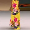 큰 여름 여성 패션 섹시 디지털 프린트 긴 드레스 v 넥 소매 소매 삽입 포켓 성인