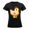 Women's Polos Stardew Chicken T-shirt Summer Clothes Female Black T Shirts For Women