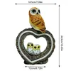 Garden Solar Resin Owl Love Decorative Light Animal Ornaments Outdoor Landscape Arrangement 240312