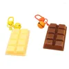 Keychains Keychain Chocolate 3D Food Cookies Key Ring For Car Keyholder Handbag Pendant DIY Jewelry Gifts