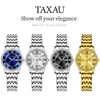 TAXAU оригинальные синие часы для женщин, водонепроницаемые роскошные женские часы из нержавеющей стали, модные кварцевые наручные часы Reloj Mujer 240314