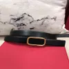 Classic women 2 0 cm width belts quality black red white genuine leather gold buckle women belt with box women designers 160F