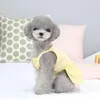 Hundkläder valp pärla liten färsk klänning gul blå husdjur kläd mode koreansk version av kläder neddy prinsessa kjol xs-xl