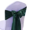 50pcs / lot Stretch Widding Chair Cover Satin Tissu Clie à arc Clit de ruban Band de mariage Party DÉCORATIONS