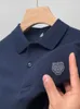 High end 100% cotton tiger head embroidery polo shirt short sleeve mens lapel casual T-shirt summer fashion brand Paul shirt 240307