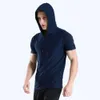 Star Hunting T-shirt da tuta traspirante con cappuccio a manica corta ad asciugatura rapida Uomo Corsa Allenamento Sport Tempo libero 10gq