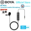 Microphones BOYA BYM1S 6m condensateur professionnel Lavalier Microphone à revers pour PC mobile iPhone Android Vlog Streaming Youtube Microphone