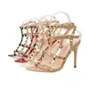 HBP Non-Brand Fashion Office Ladies Fancy New Design Sandals Rivets Open Toe Pumps Womens Bridal Shoes