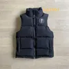 Hommes sans manches Trapstar vestes Gilet t Badge Gilet qualité coton broderie femmes costumes courts haute rue vêtements chauds 2024