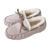 Scarpe eoeodoit inverno più taglia scarpe da donna tacco piatto tondo peluche calde peluche di cotone lady mocassini anti -skid