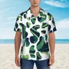 Herren-Freizeithemden, schwarz-weißes Kuh-Druck-Urlaubshemd, Punkte, Tier, hawaiianische Herren-Retro-Blusen, kurzärmeliges, atmungsaktives Oberteil