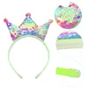 Accessoires pour cheveux 20 pièces/ensemble, bandeaux couronne à paillettes réversibles de princesse pour enfants filles, bandeau Double face, bricolage, fête quotidienne