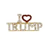 I LOVE TRUMP Steentjes Broche Pins Vrouwen luxe Crystal Letters Pins Jas Jurk Sieraden Broches 2024317