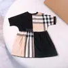 Verão de luxo crianças bebê meninas vestidos bonito puff manga alta qualidade 100% algodão infantil vestido crianças meninas design vestido crianças roupas