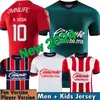 22 23 Chivas Guadalajara Camisas de futebol Kids Kit Camisetas Futbol 2023 2024 Camisa de futebol Jogador de treinamento Versão 24 Goleiro Home Away 3º GUZMAN A.VEGA BELTRAN