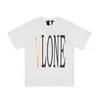 VLONE T-shirt Big "V" Tshirt Men's / Women's Couples Casual Fashion Trend High Street Loose HIP-HOP100% Cotton Printed Round Neck Shirt US SIZE S-XL 6121
