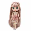 ICY DBS Blyth Doll 16 BJD naakt gezamenlijk lichaam witte huid roze gemengde kleur lang steil haar en mat gezicht BL60228800 240307