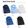 Chemises habillées pour hommes Brown Marque Coton Hommes Business Casual Solide Chemise à manches longues pour hommes 2024 Printemps Automne Camisas réguliers Mâle