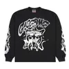 Oversize Long Sleeve T-shirt Men Women Vintage White Black Tee Tops Crewneck Print 2024ss